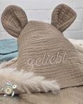 Kapuzenhandtuch Bio-Musselin „geliebt"
